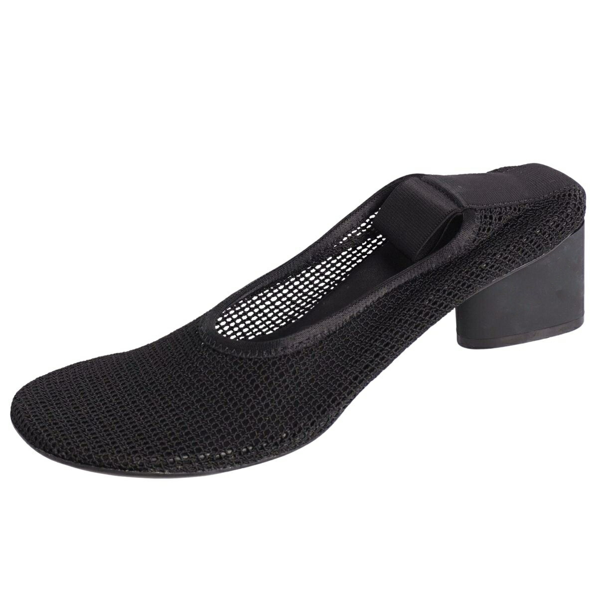 【美品】ボッテガヴェネタ BOTTEGA VENETA パンプス メッシュ ヒール シューズ 靴 レディース イタリア製 36(23cm相当) ブラック【中古】