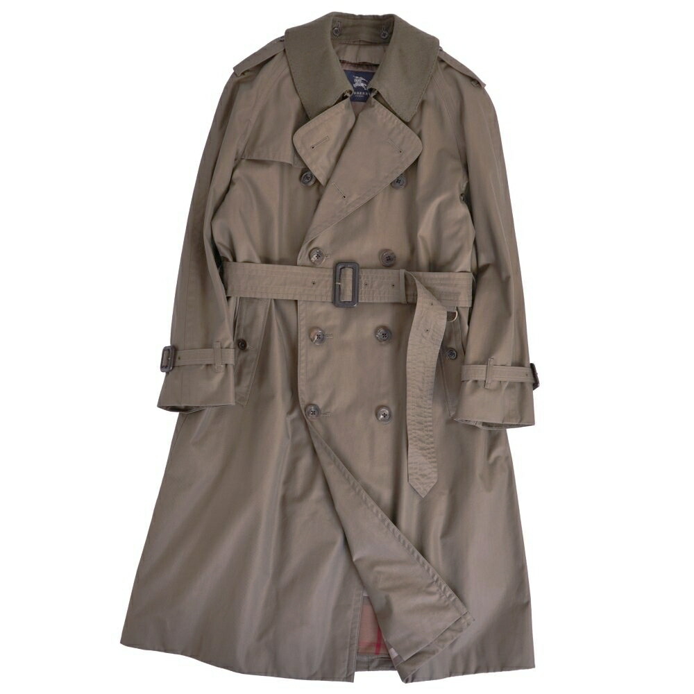 【極美品】赤ちょうちんバリー 英国の首都 BURBERRY LONDON 厚地の外套 2枚襟 ラインドライブ付き添い人 トレンチコート 綿織物100% アウター メンズ 92-170-5(M好いかげんに) カーキ【中古】