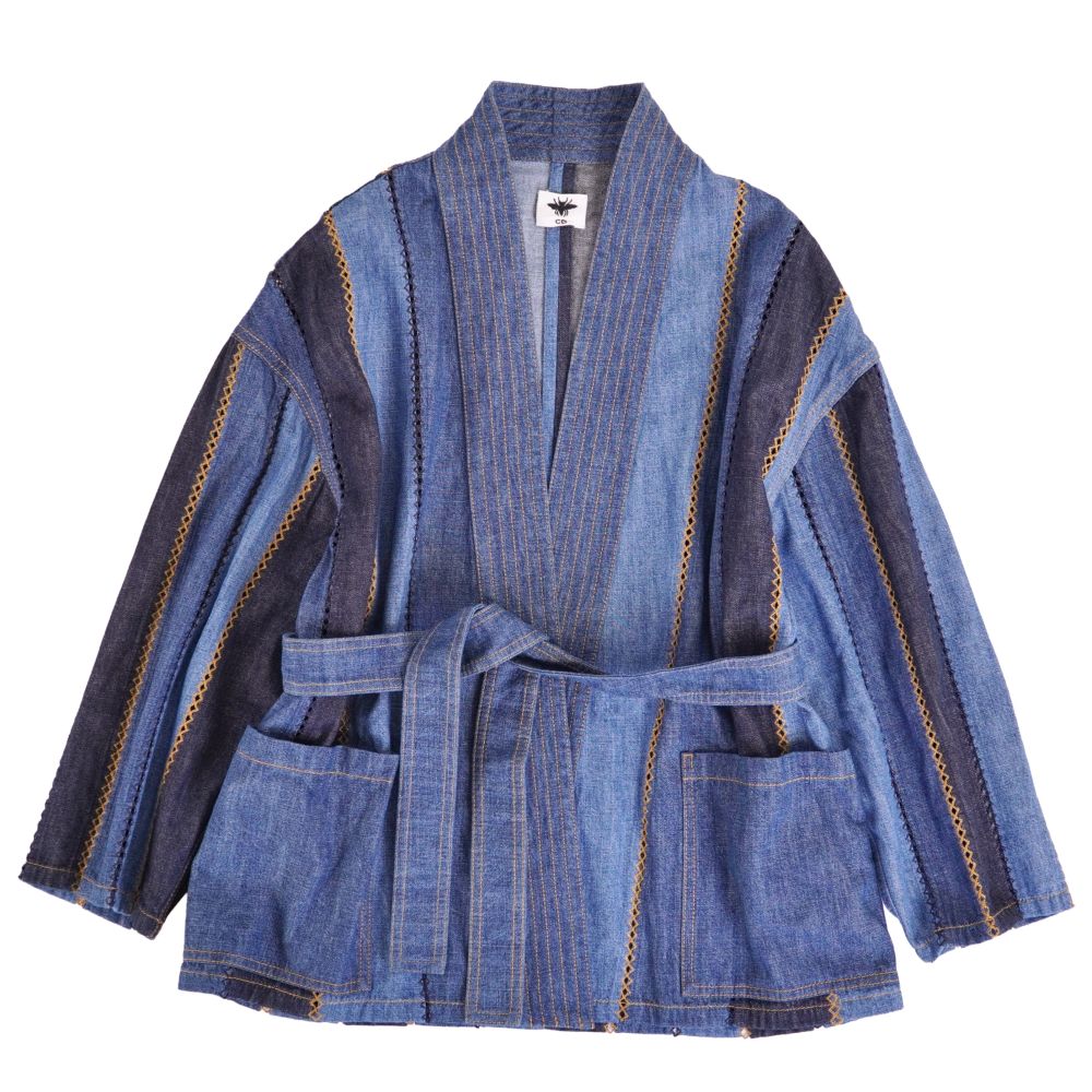 【極美品】クリスチャンディオール Christian Dior ジャケット 2021 ベルト付き デニムジャケット コットン アウター レディース イタリア製 34(XS相当) インディゴブルー【中古】|MODEST LORD 仙台 店