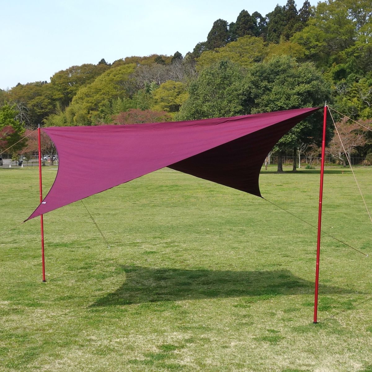 [상태좋음] 선셋 클라이맥스 선셋클라이맥스 타프 CT 01 타프 코튼 버건디 4.5 x 4.5 캠핑 선 쉐이드 아웃도어 [중고]