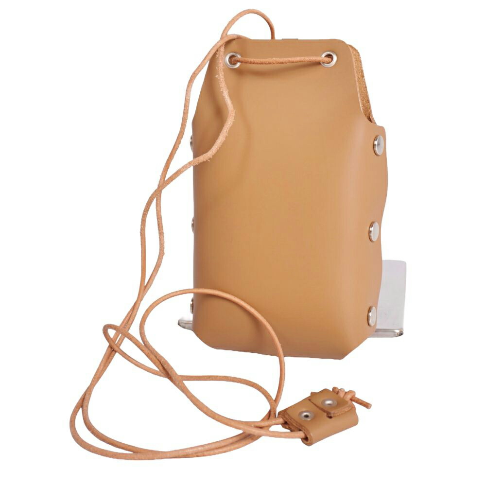 【極美品】エンダースキーマ Hender Scheme 御徒面子 assemble neck pouch M アッセンブルネックポーチ ショルダーバッグ スマホポーチ なめし革 レディース 赤銅色【中古】