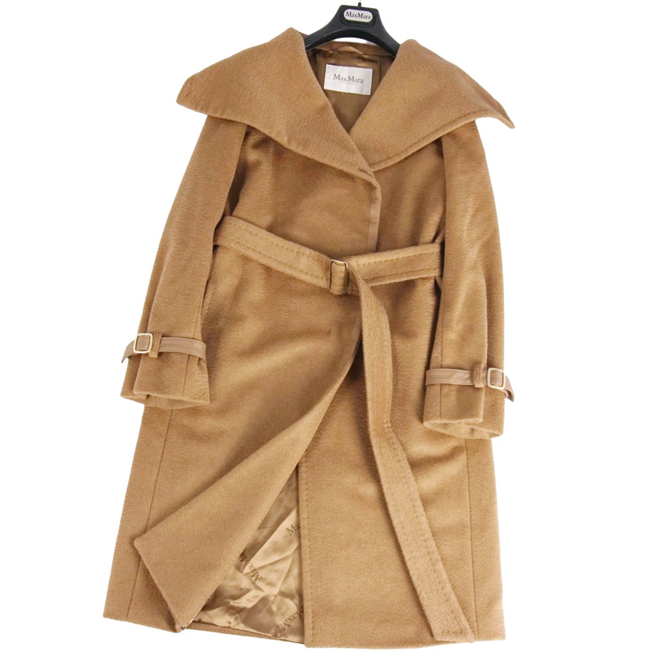 【極美品】マックスマーラ Max Mara コート 白タグ ロングコート キャメルヘアー アウター レディース イタリア製 42(XL相当) ブラウン【中古】｜MODEST LORD 仙台 店