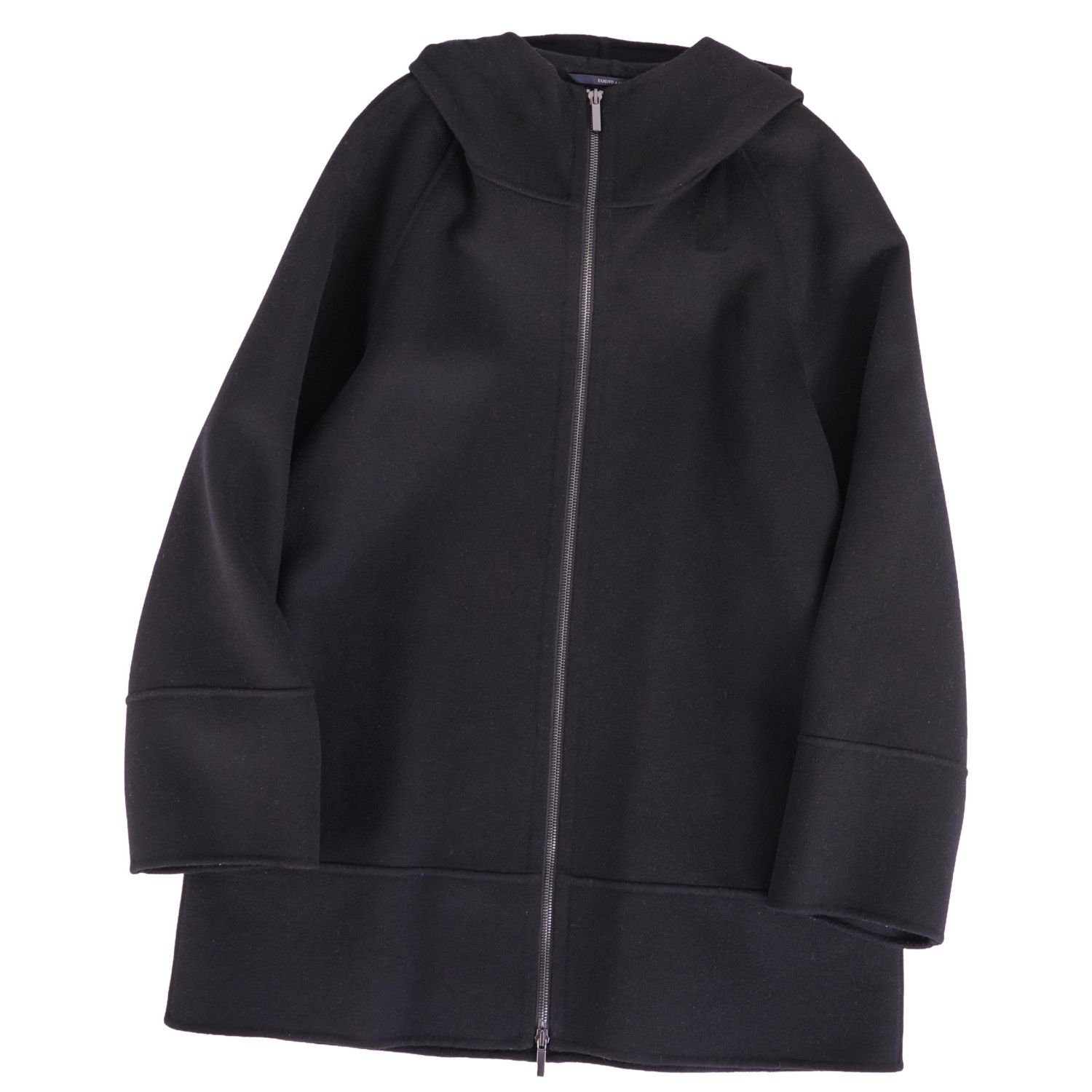 【極美品】エスマックスマーラ S Max Mara cucito a mano クチートアマーノ ジャケット コート フード付き ジップアップ ウール ダブルフェイス アウター レディース JI36 USA2 FB34(XS相当) ブラック【中古】|MODEST LORD 仙台 店