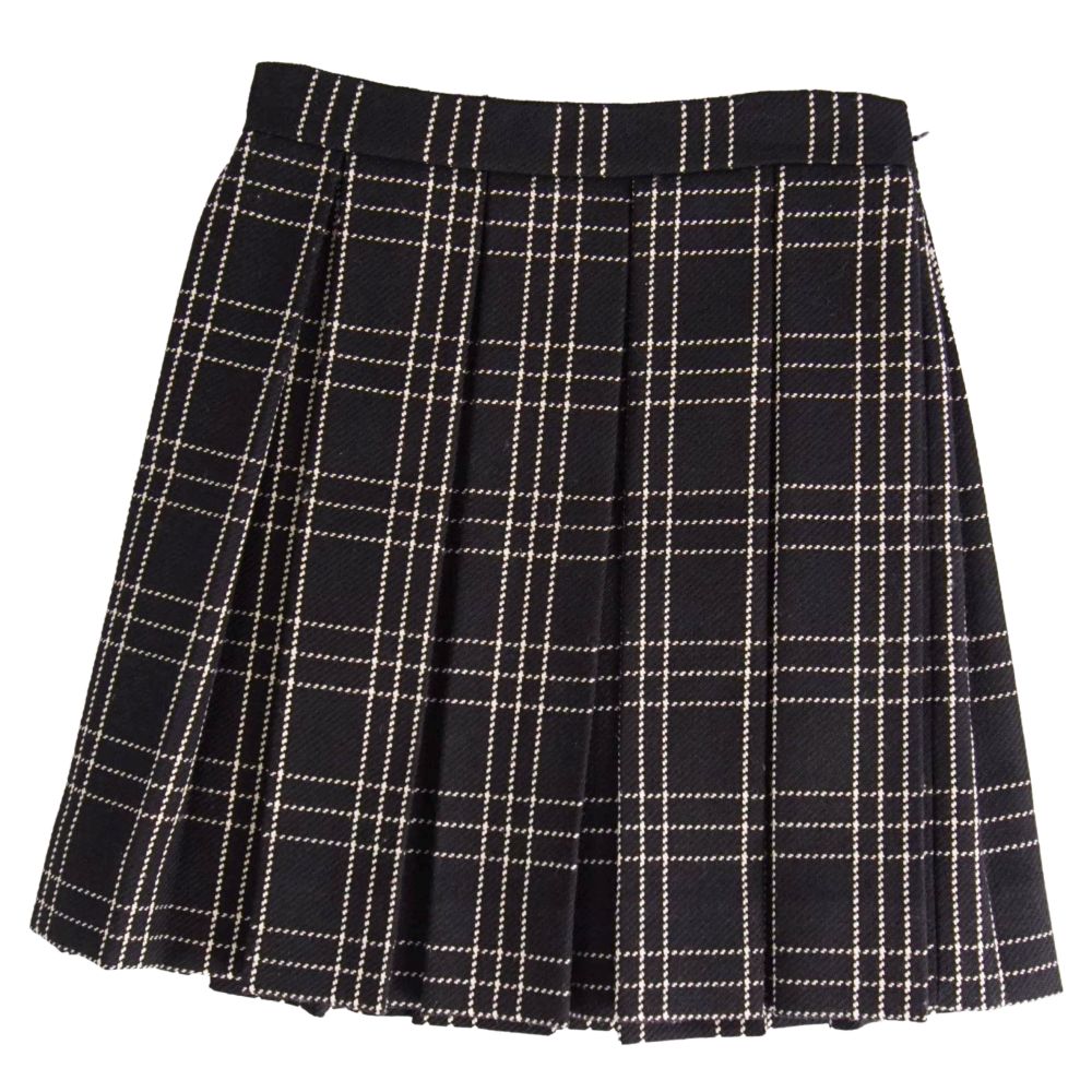 【極美品】クリスチャンディオール Christian Dior スカート 2018 チェック ウール ボトムス レディース フランス製 34(XS相当) ブラック【中古】