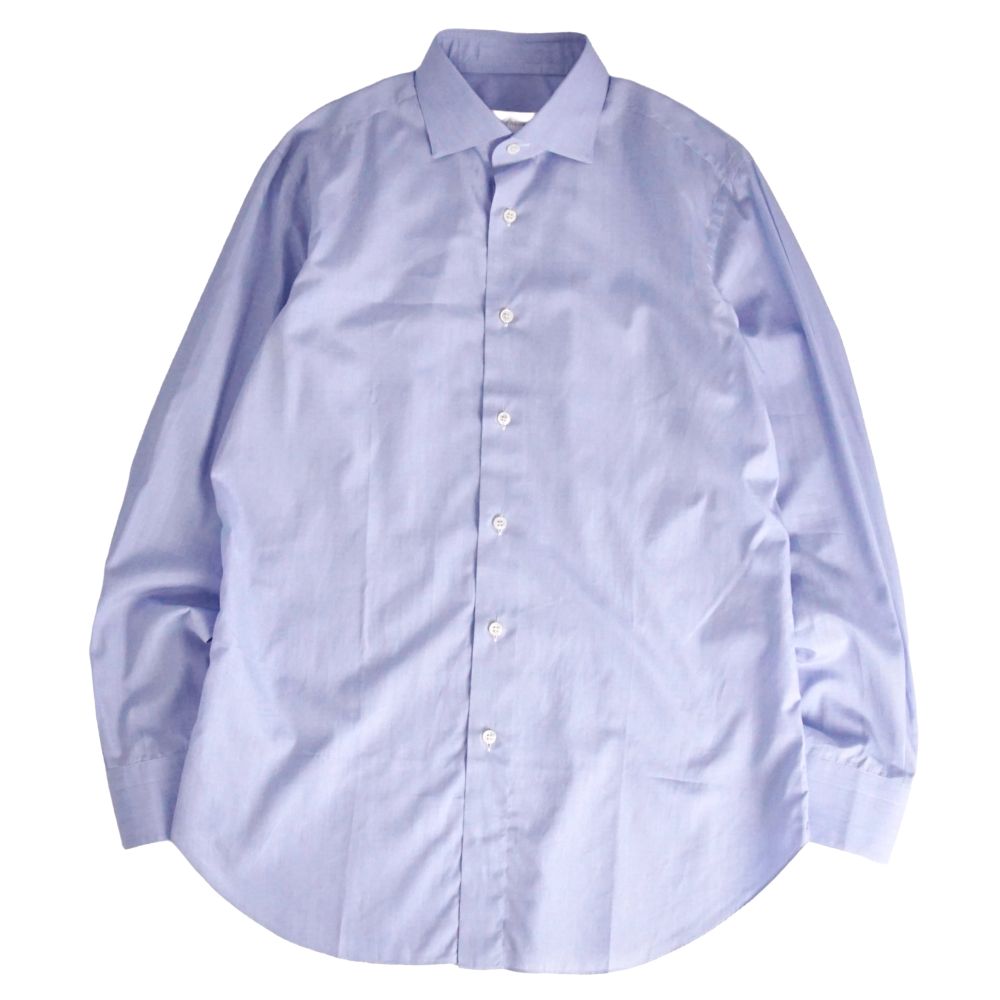 【美品】ブリオーニ Brioni シャツ ロングスリーブ 長袖 コットン ポプリン トップス メンズ イタリア製 40(15 3/4) ブルー【中古】