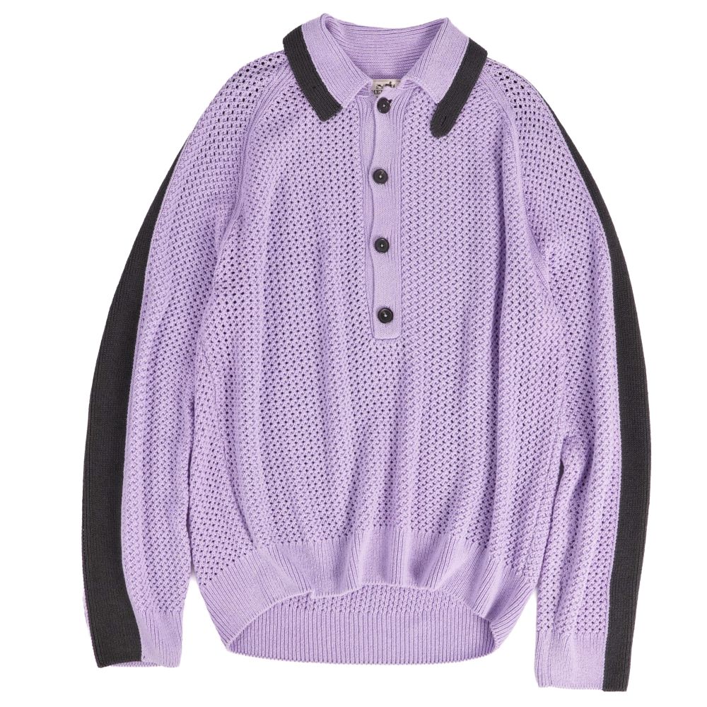 【極美品】エルメス HERMES ニット 23SS セーター ロングスリーブ 長袖 コットン カシミヤ トップス メンズ イタリア製 XXXL パープル【中古】|MODEST LORD 仙台 店