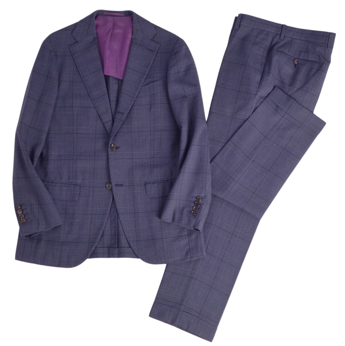 ブリッラ ペル イル グスト DORMEUIL ウール グレンプレイド スーツ オススメのヴィンテージ風グレンプレイドスーツ。｜Brilla per