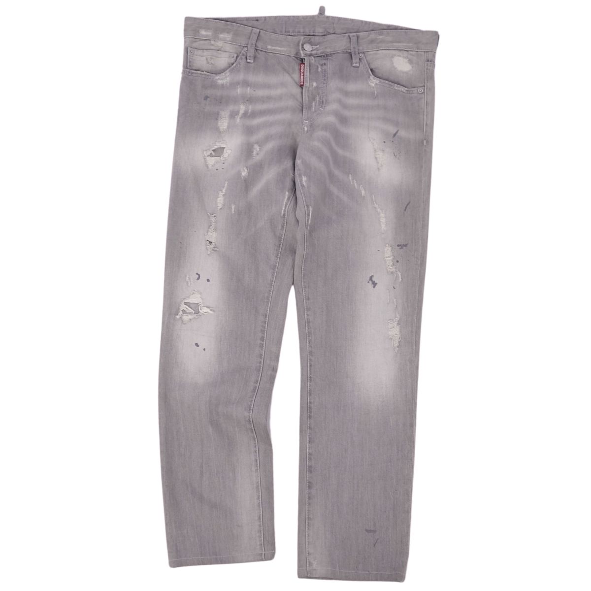 【美品】ディースクエアード DSQUARED2 パンツ デニムパンツ ジーンズ ダメージ加工 ボトムス メンズ 50(L相当) グレー【中古】