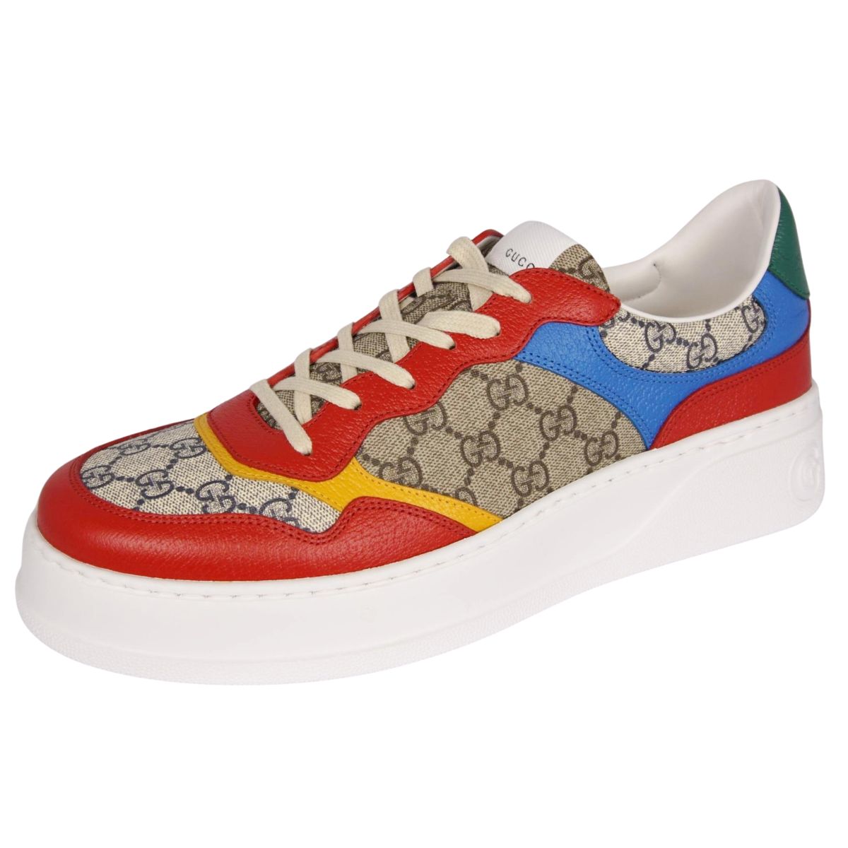 【新古品】グッチ GUCCI スニーカー 置き目とり捨てる GGスプリーム なめし革 シューズ 靴 メンズ イタリア製 12(31糎好いかげんに) マルチ色合い【中古】
