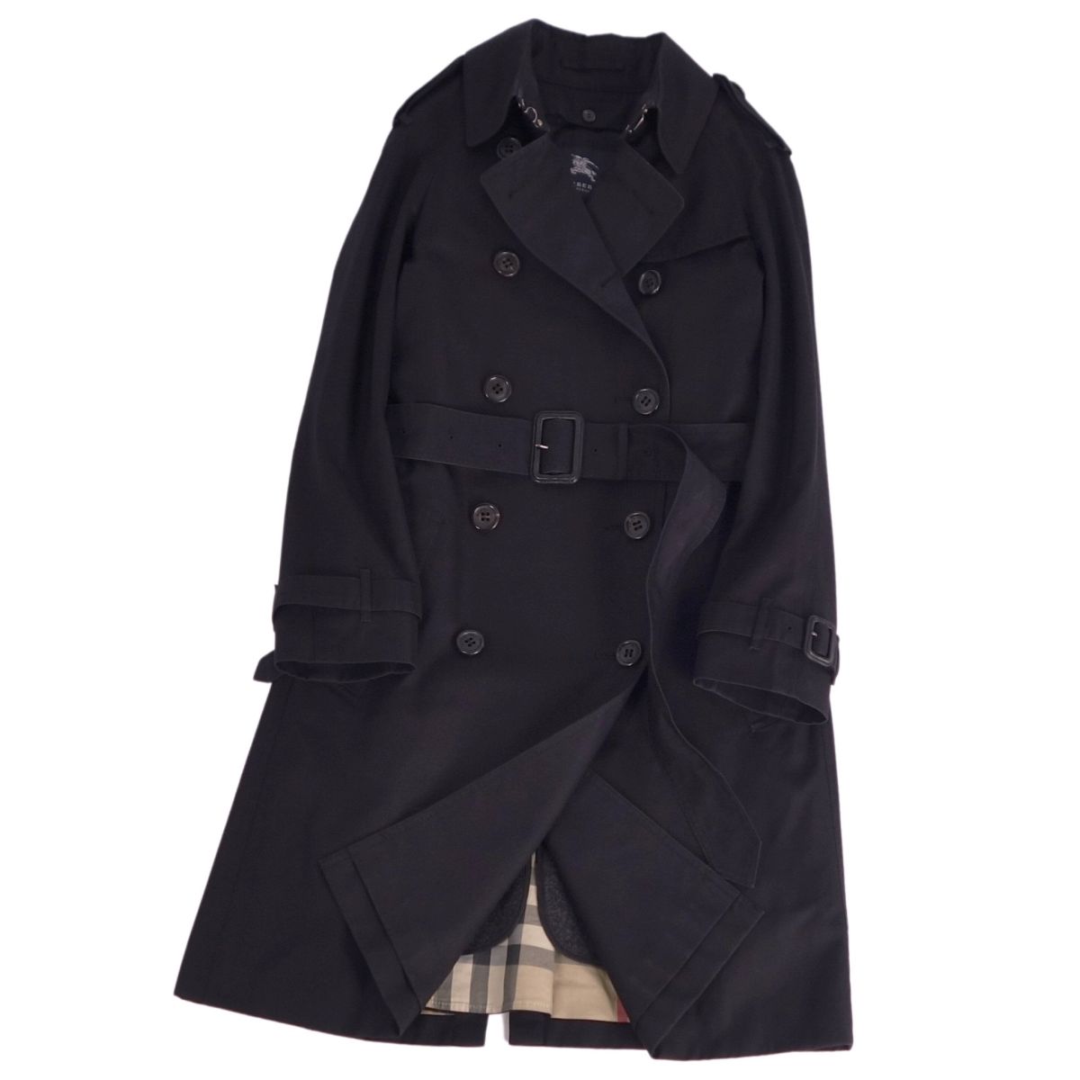 楽天市場】古着 BURBERRY バーバリー トレンチコート USA2 ブラック