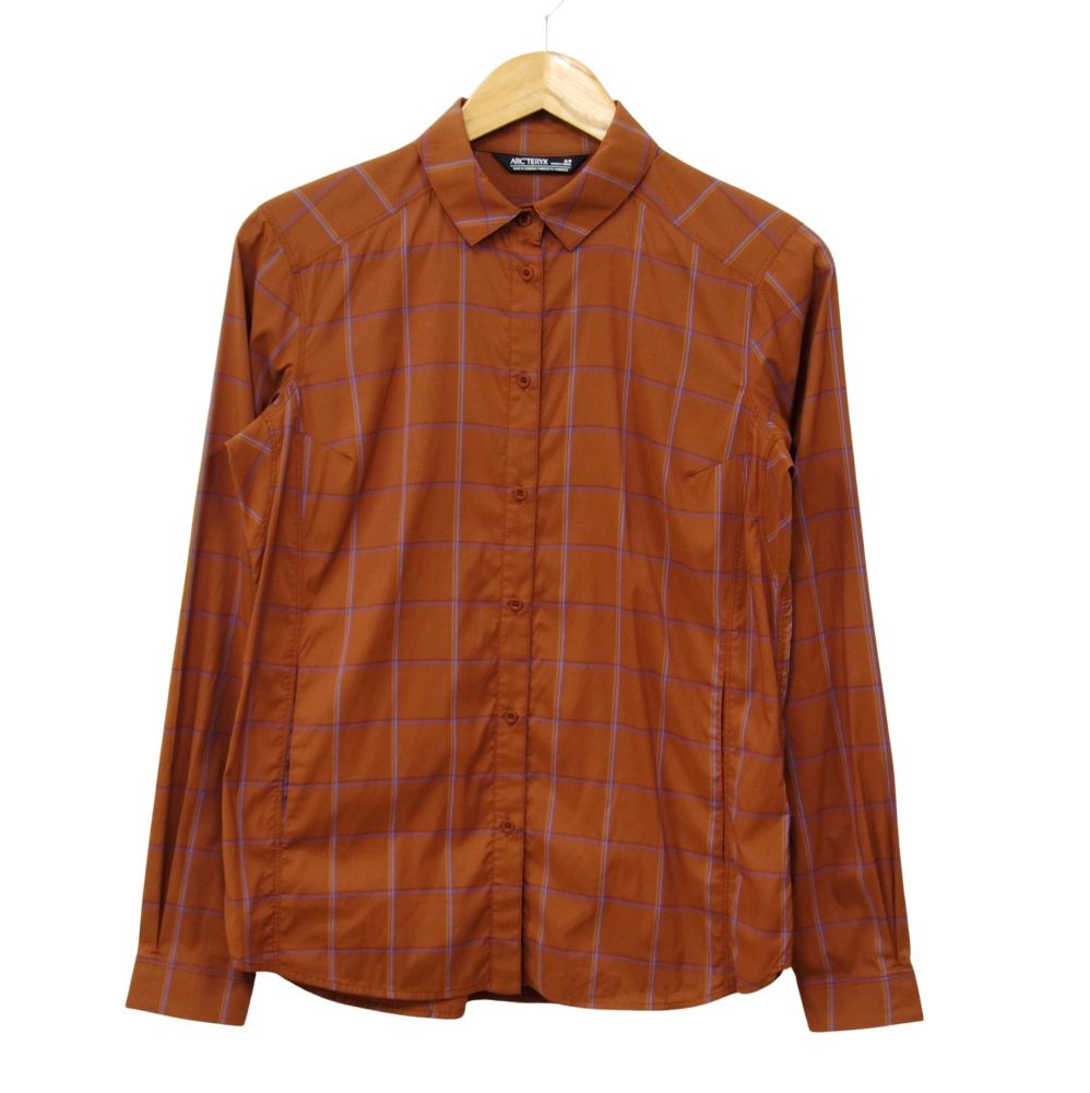 【美品】アークテリクス ARCTERYX RIEL SHIRT LS WOMEN'S 長袖 シャツ チェック柄 レディース Sサイズ 115916【中古】