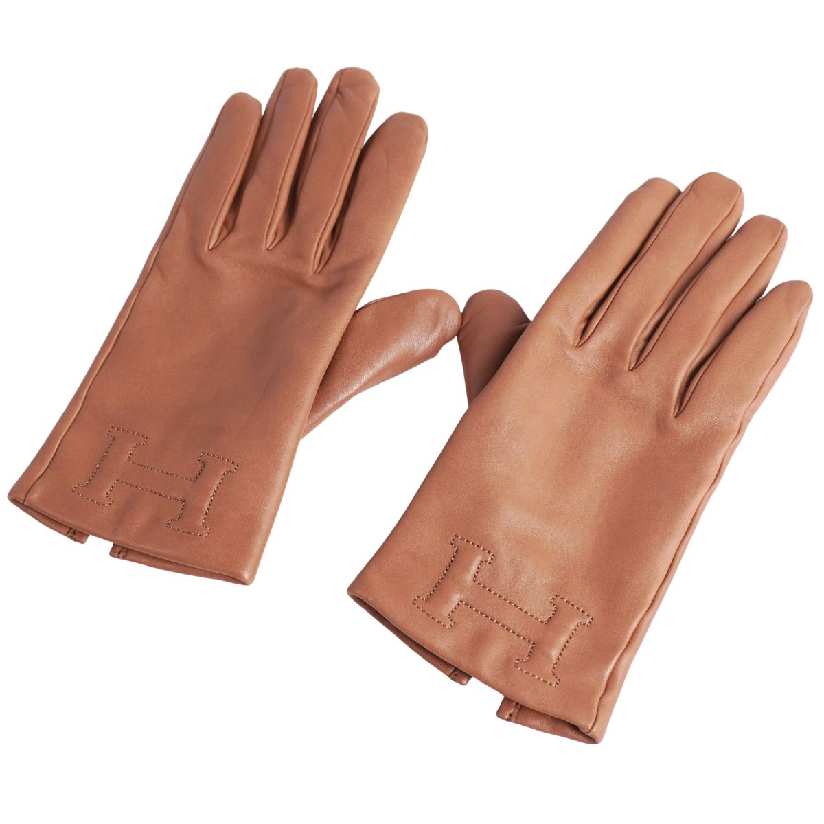 楽天市場】HERMES エルメス Hロゴ レザーグローブ 手袋 ライトブルー