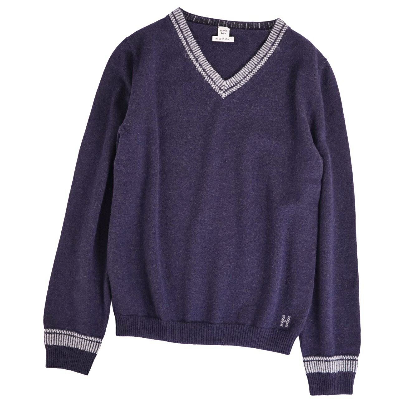 楽天市場】HERMES エルメス ニット サイズ:S ヘンリーネック コットン