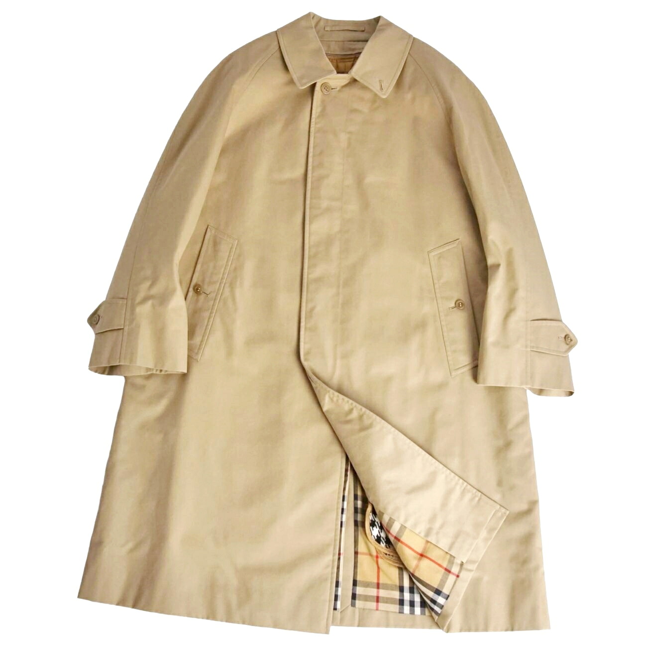 【美品】Vintage バーバリー Burberrys コート ライナー付き ステンカラーコート バルマカーンコート コットン アウター メンズ 88-160(S相当) ベージュ【中古】|MODEST LORD 仙台 店