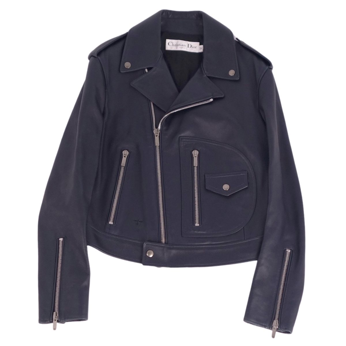 希少✨クリスチャンディオール ダブルレザージャケット ライダースジャケット М 楽天市場】【ディオール】Dior サドルポケット レザー ダブル