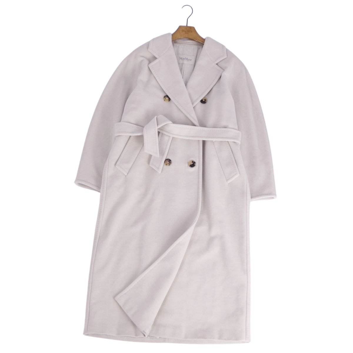 Max Mara マックスマーラ 　　ウールコート ベルト付き 　 ホワイト Max Mara マックスマーラ コート アウター ジャケット DALIDA