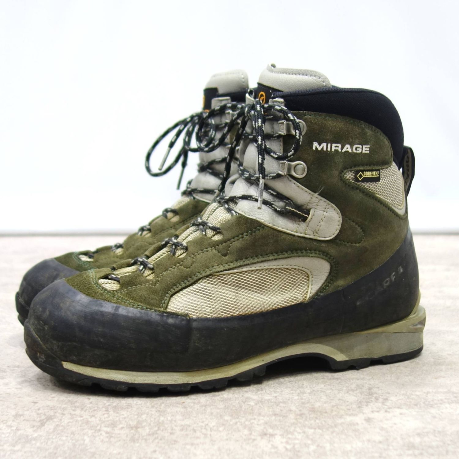 スカルパ SCARPA 山登り靴 MIRAGE GORE-TEX ミラージュ ゴアテックス 山登り ブーツ シューズ アウトドア EU42（26.7糎好いかげんに） 緑であること【中古】