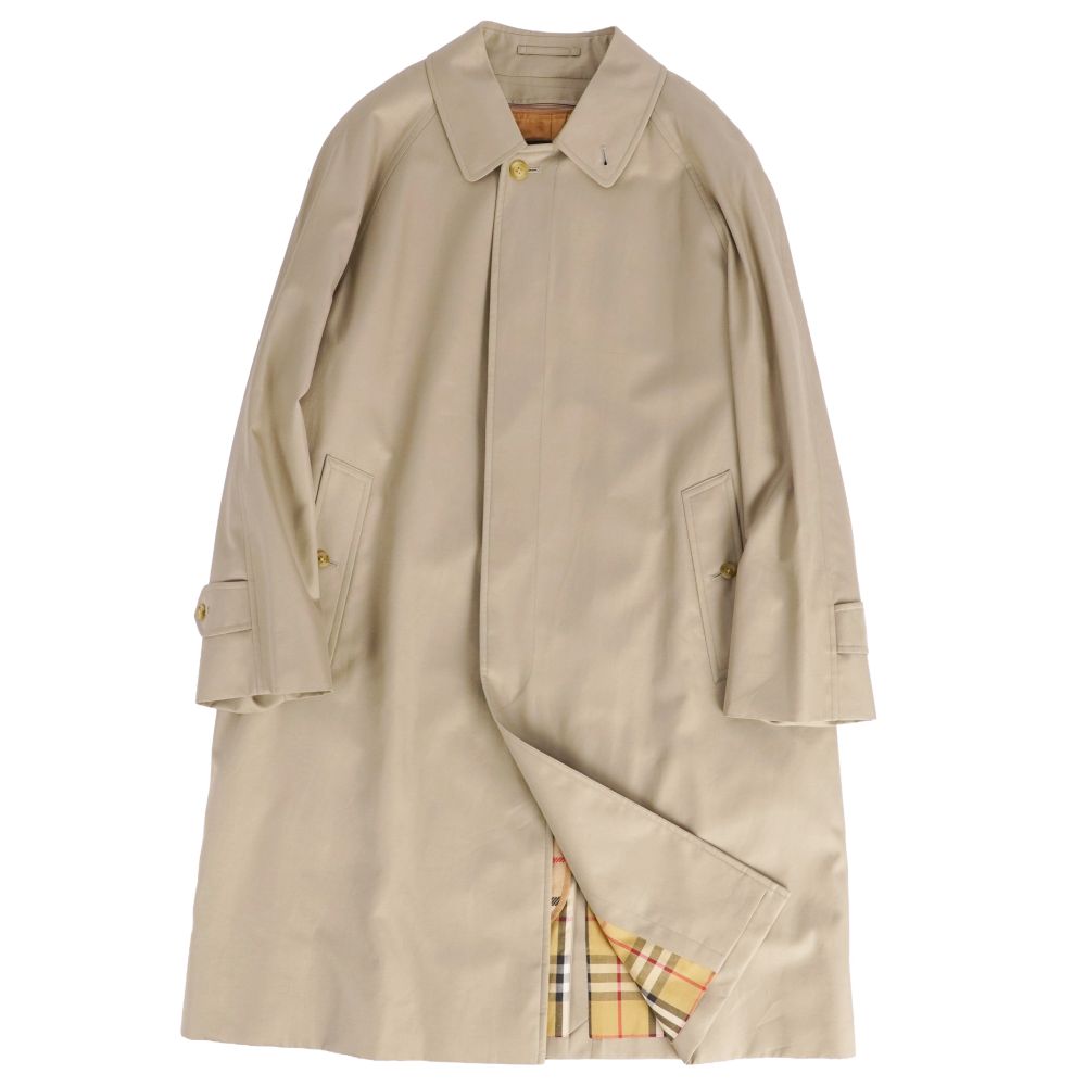 【極美品】バーバリー ロンドン BURBERRY LONDON コート ライナー付き ステンカラーコート バルマカーンコート コットン アウター メンズ 90-165-4(S相当) ベージュ【中古】｜MODEST LORD 仙台 店