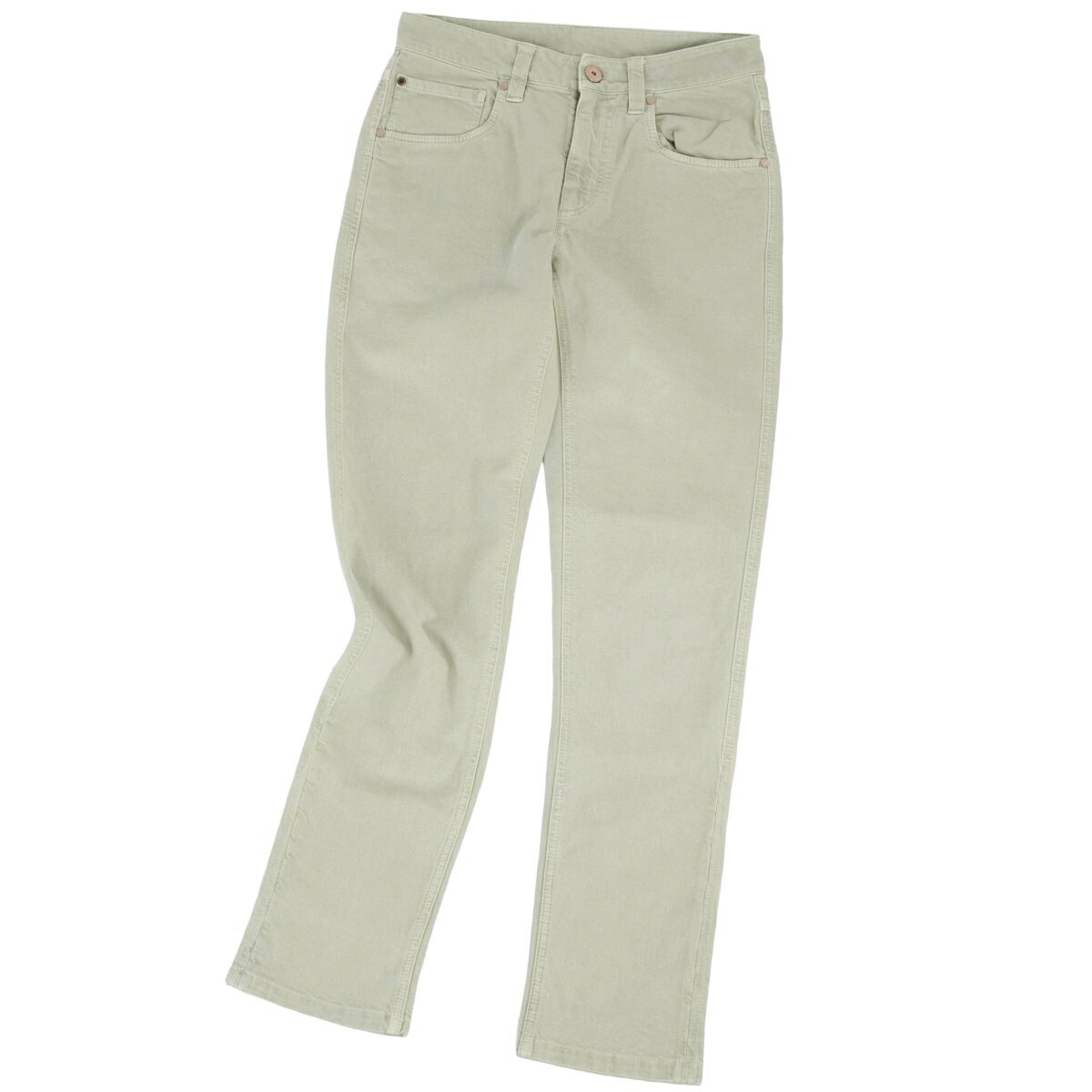 【美品】ブルネロクチネリ BRUNELLO CUCINELLI ズボン下 ジーンズズボン下 綿織物 ボトムス レディース イタリア製 38(M好いかげんに) ライトグリーン【中古】