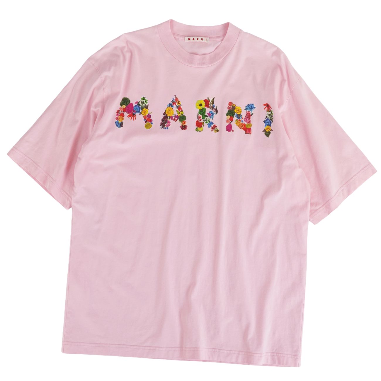 【美品】マルニ MARNI Tシャツ 2024 カットソー ショートスリーブ 半袖 コットン トップス メンズ 46(S相当) ピンク【中古】