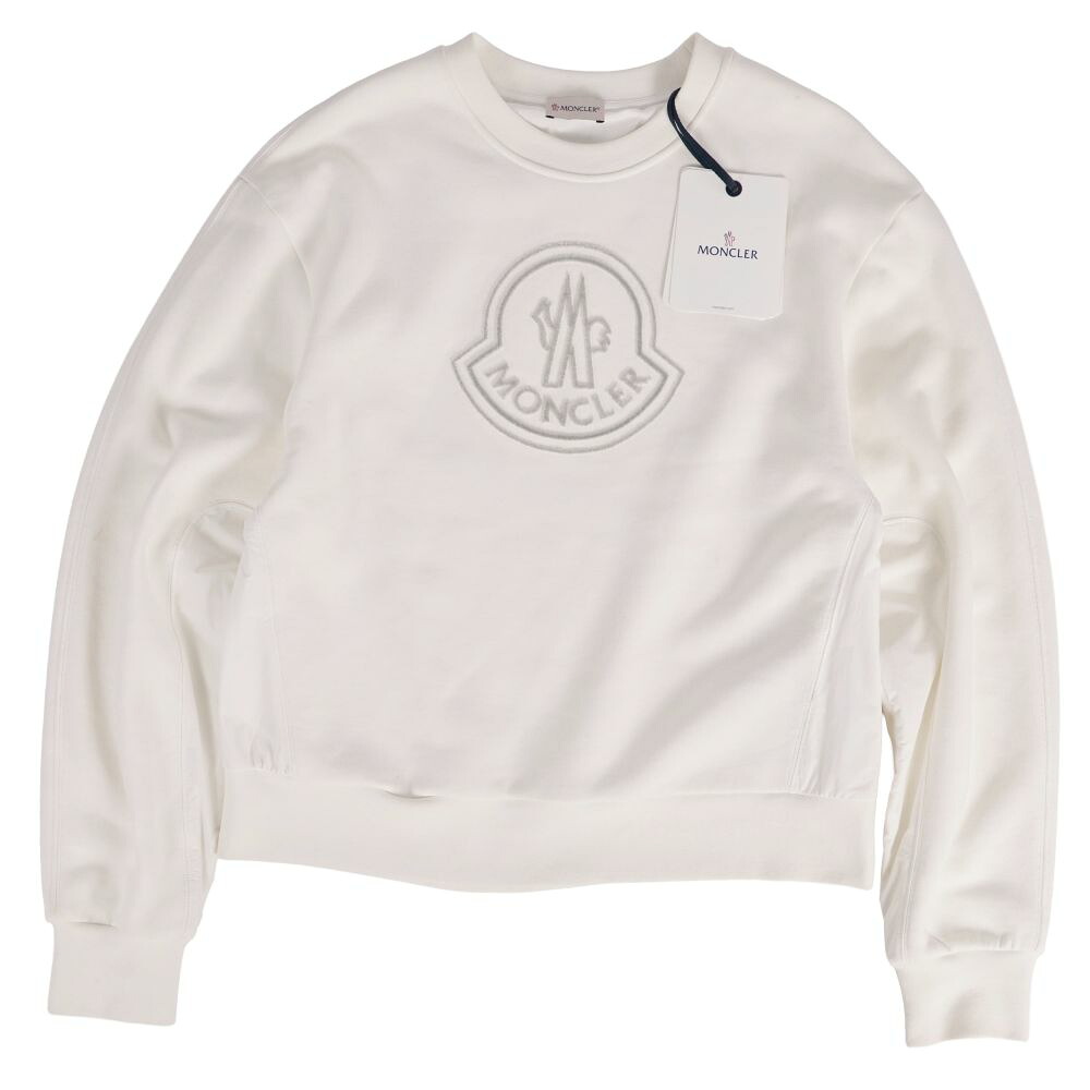 【新古品】モンクレール MONCLER スウェット 2022 トレーナー ロングスリーブ 長袖 ナイロン切り替え トップス メンズ S ホワイト【中古】｜MODEST LORD 仙台 店