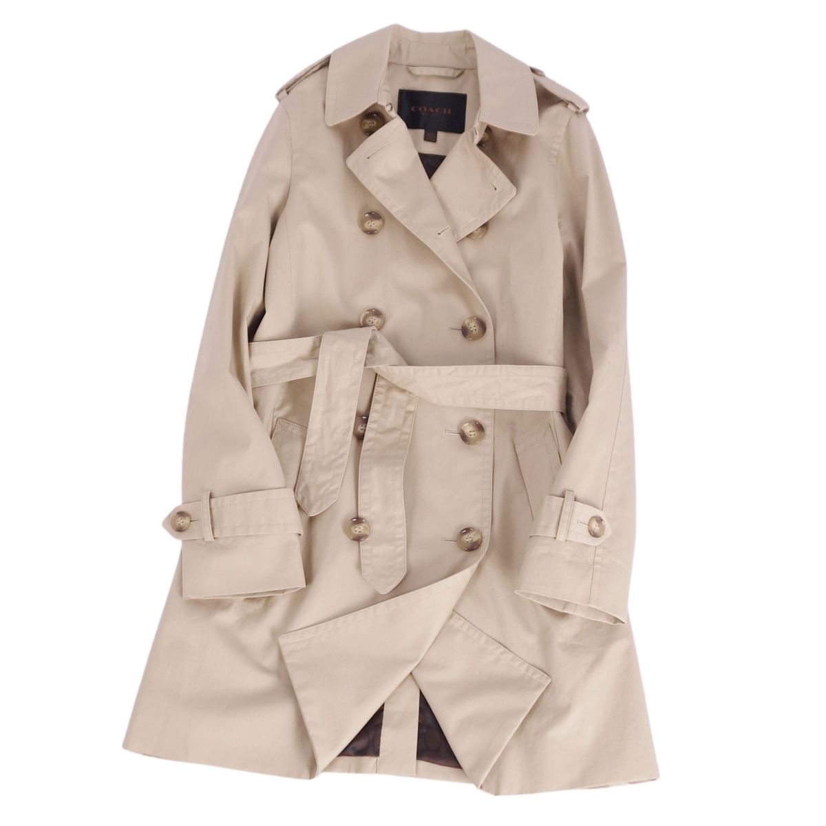 楽天市場】コーチ Coach F86052 トレンチコート 綿 ポリエステル