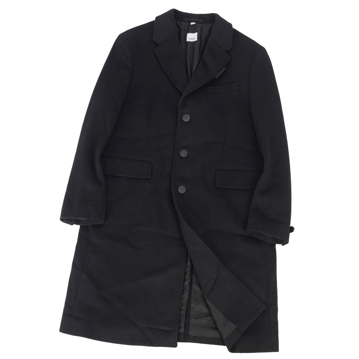 【美品/L】バーバリー チェスターコート アウター キャメル 100% メンズ バーバリーブラックレーベル BURBERRY BLACK LABEL ウール メルトン