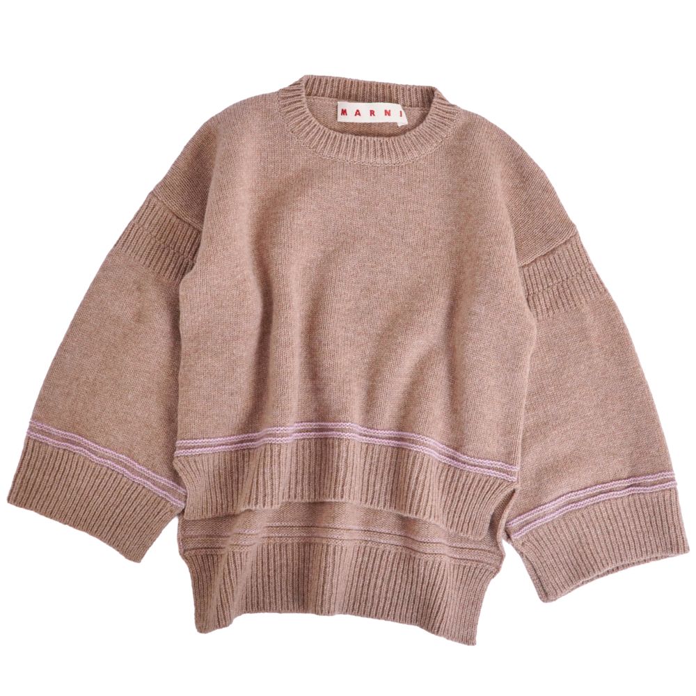 【極美品】マルニ MARNI ニット 2024 セーター ロングスリーブ 長袖 ウール トップス レディース イタリア製 40(M相当) ブラウン【中古】｜MODEST LORD 仙台 店