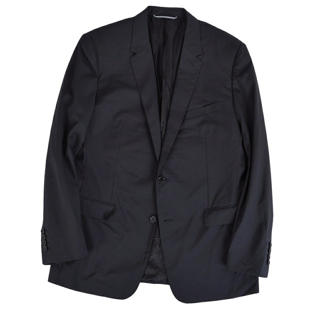 【極美品】ディオールオム DIOR HOMME 上衣 テーラード 羊毛 絹地 アウター メンズ イタリア製 52(L好いかげんに) 黒いこと【中古】