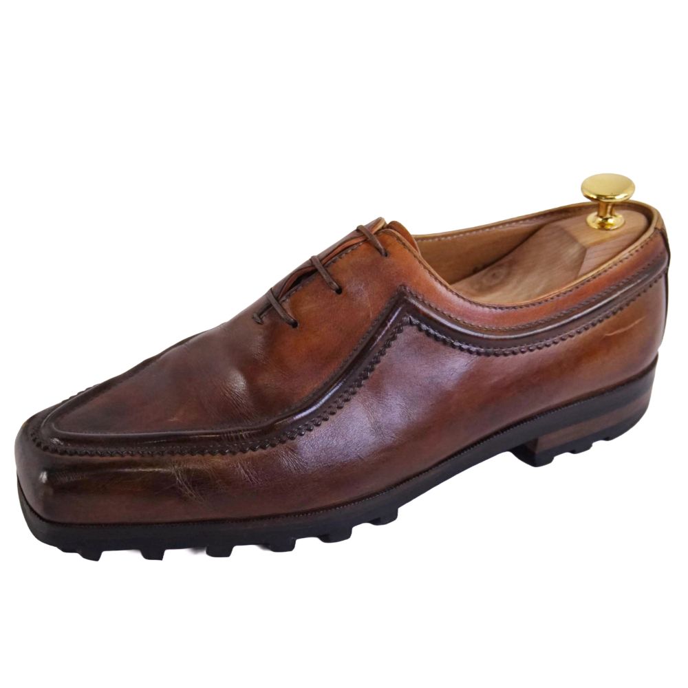 ベルルッティ Berluti レザー?シューズ オルガ期 ウルティマ ビジネスシューズ 革靴 メンズ 7.5(27cm相当) ブラウン【中古】