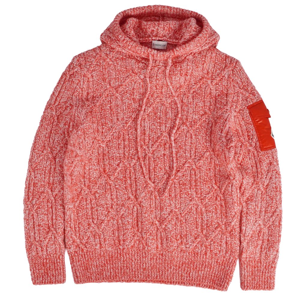 【美品】モンクレール MONCLER パーカー 2022 フーディー ニット ロングスリーブ 長袖 ウール モヘア トップス メンズ S レッド【中古】|MODEST LORD 仙台 店