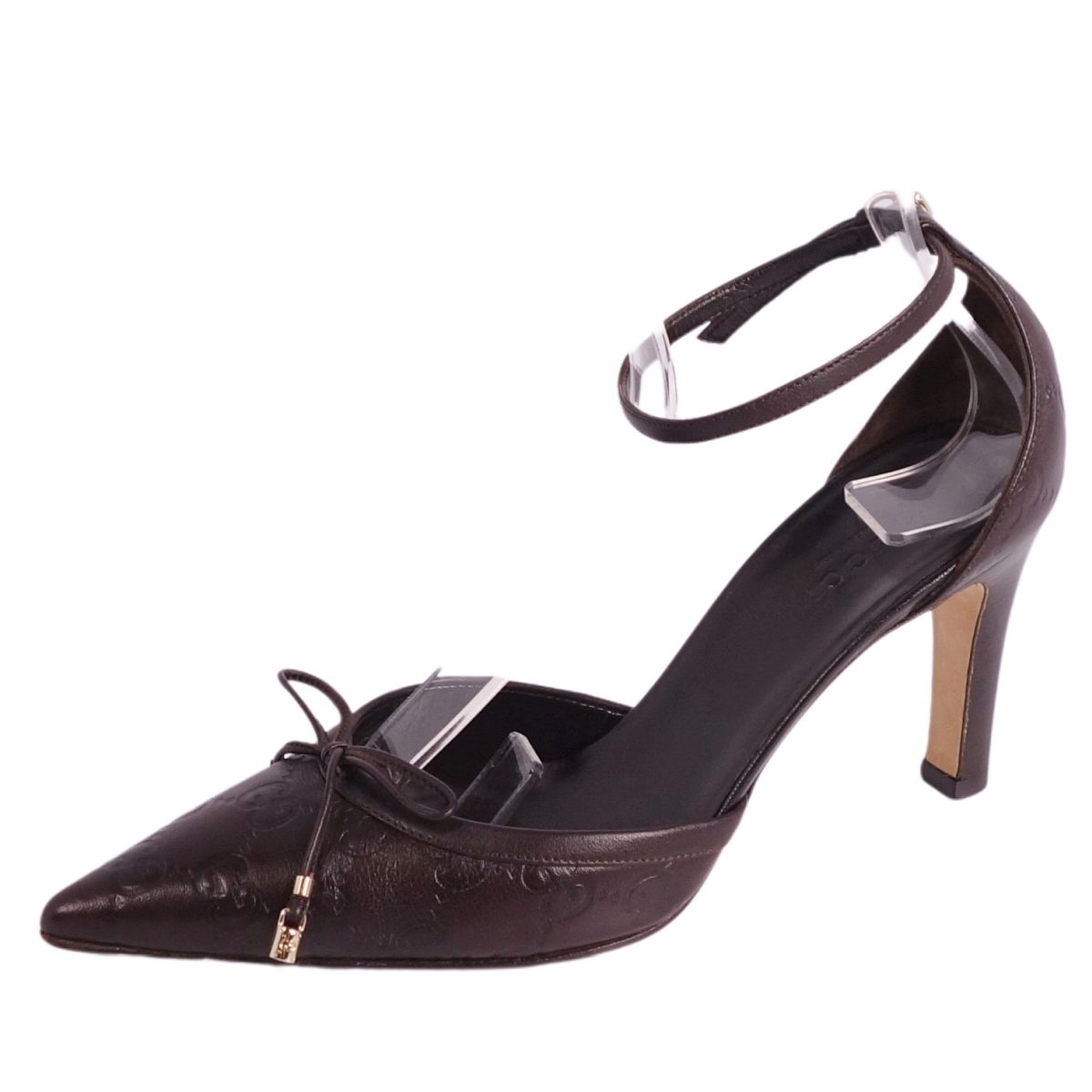 【美品】グッチ GUCCI GG柄 パンプス ブラック グッチ(GUCCI)グッチ GGマーモントチェンキヒール パンプス 靴