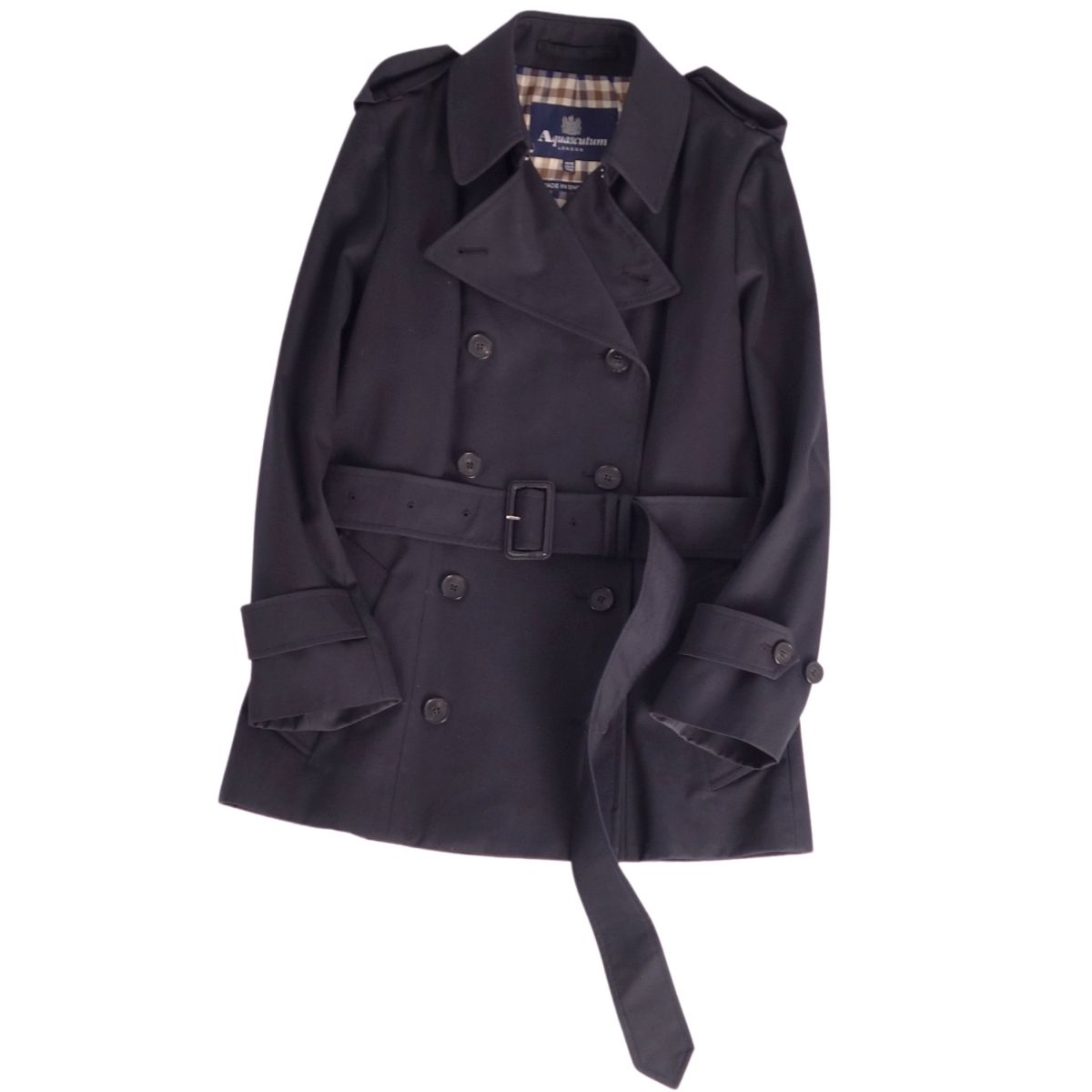 楽天市場】美品 Aquascutum アクアスキュータム D-TK1200 カシミヤ100