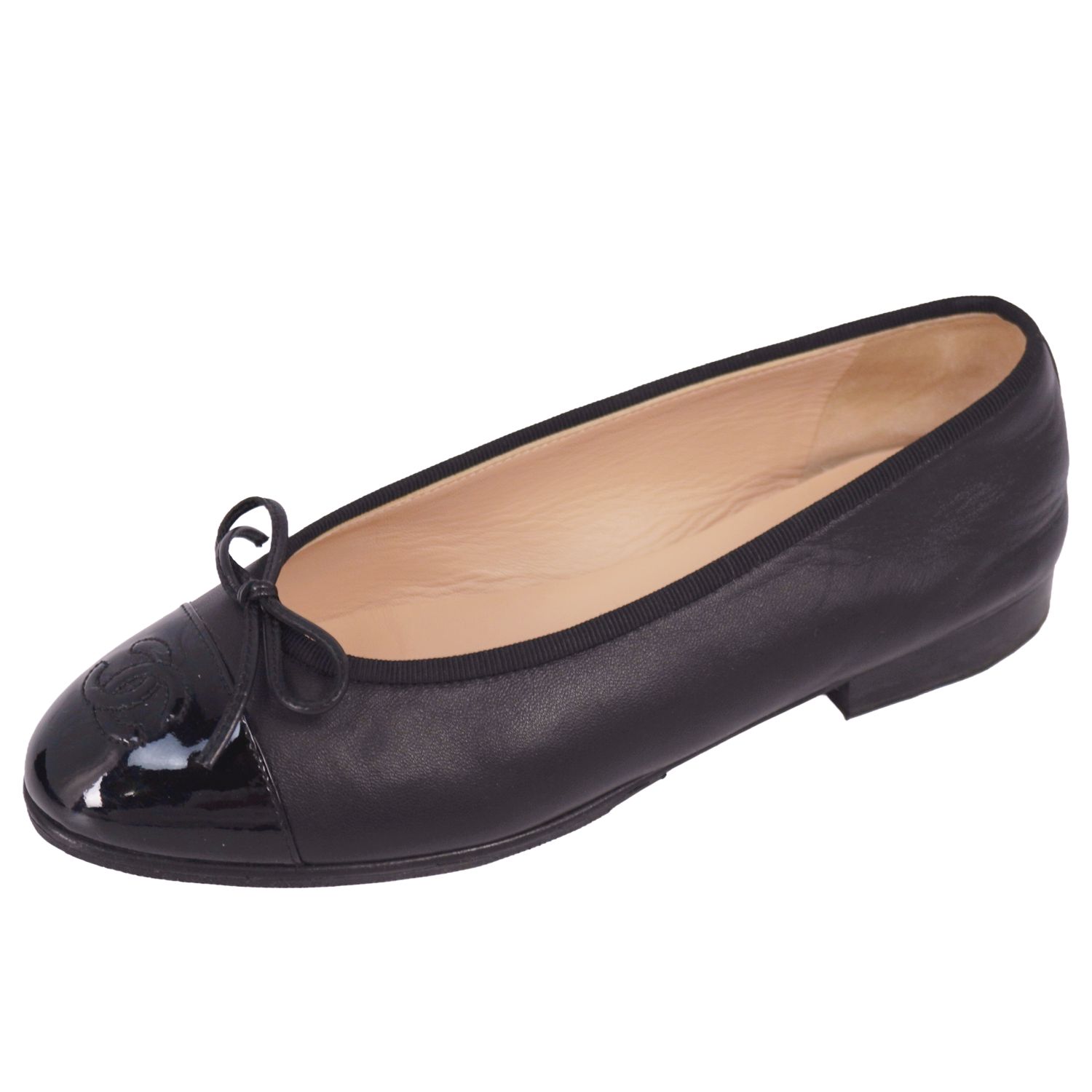 【美品】CHANEL ココマーク レザー パンプス　ブラウン　24ｃｍ CHANEL（シャネル） （新品・未使用品）】シャネル バレリーナ ココ