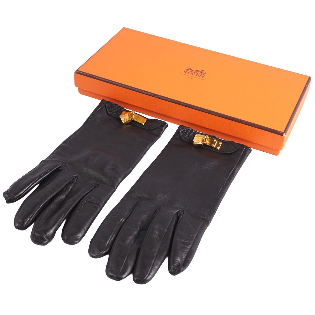 楽天市場】中古 エルメス 手袋 レザーグローブ ケリー金具 ABランク