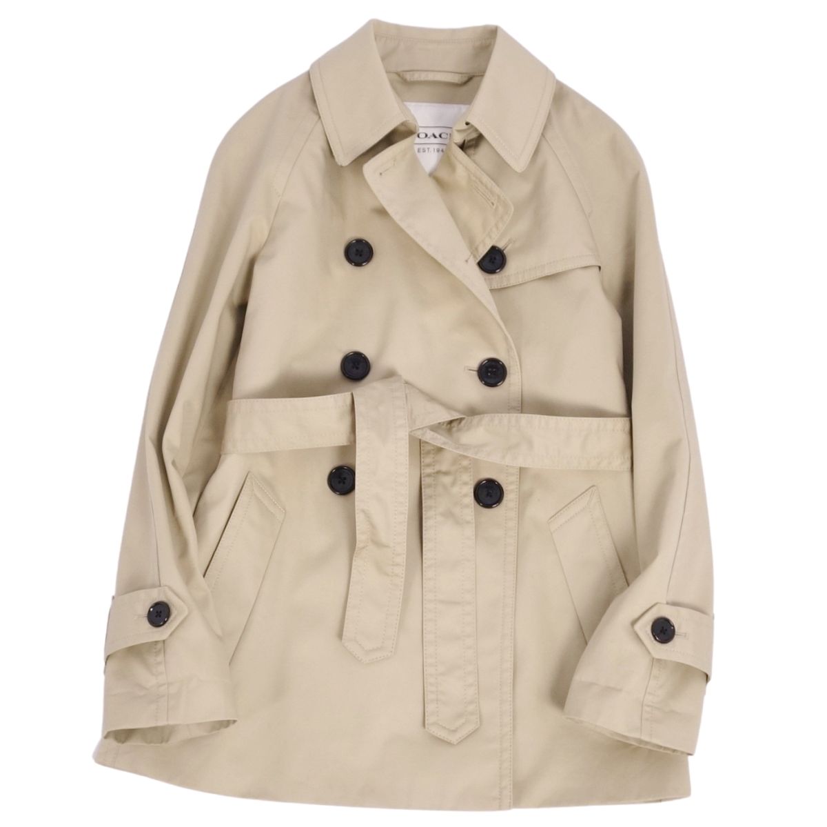 楽天市場】コーチ Coach F86052 トレンチコート 綿 ポリエステル
