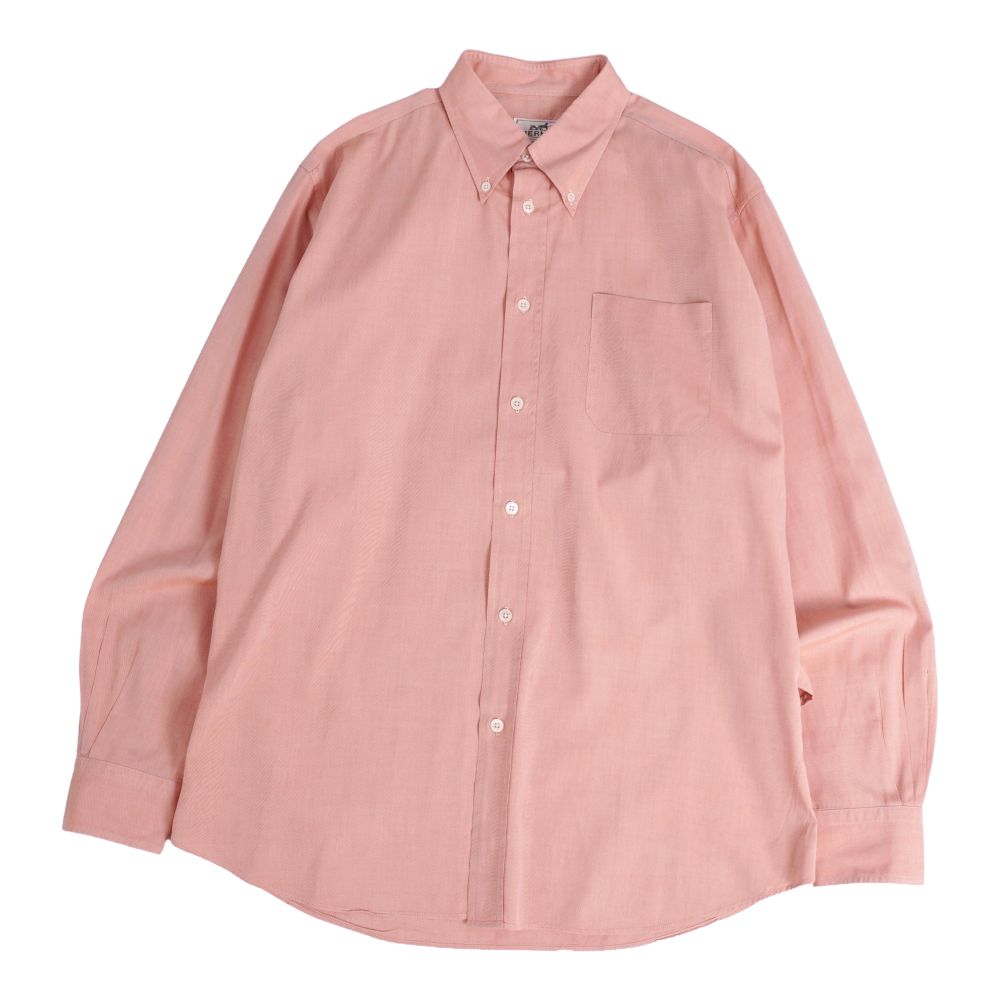 エルメス HERMES シャツ ロングスリーブ 長袖 コットン トップス メンズ フランス製 41(16) (L相当) ピンク【中古】｜MODEST LORD 仙台 店