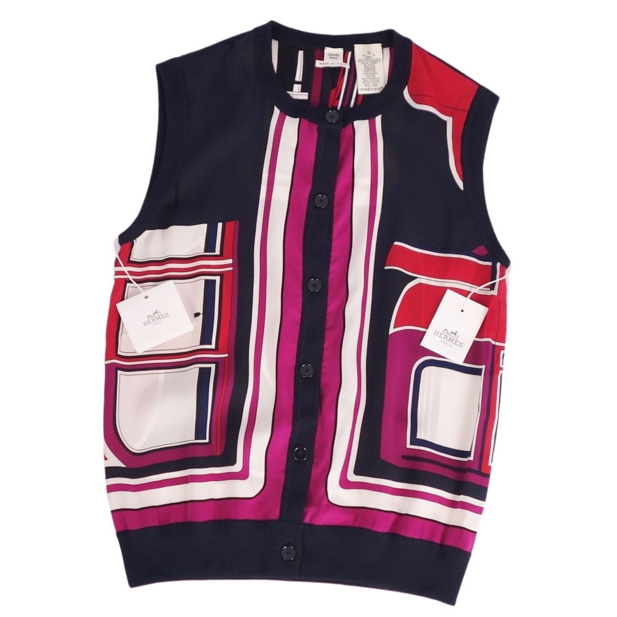 楽天市場】HERMES エルメス ジレ ロング ベルト付 レディース #36