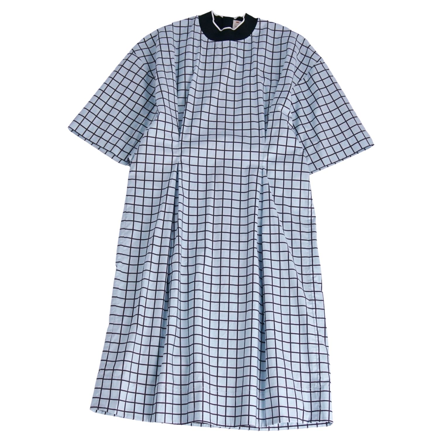 MARNI マルニ　半袖ワンピース　千鳥　チェック　総柄　イタリア製　42 XL MARNI マルニ 半袖ワンピース 千鳥 チェック 総柄 イタリア製 42 XL