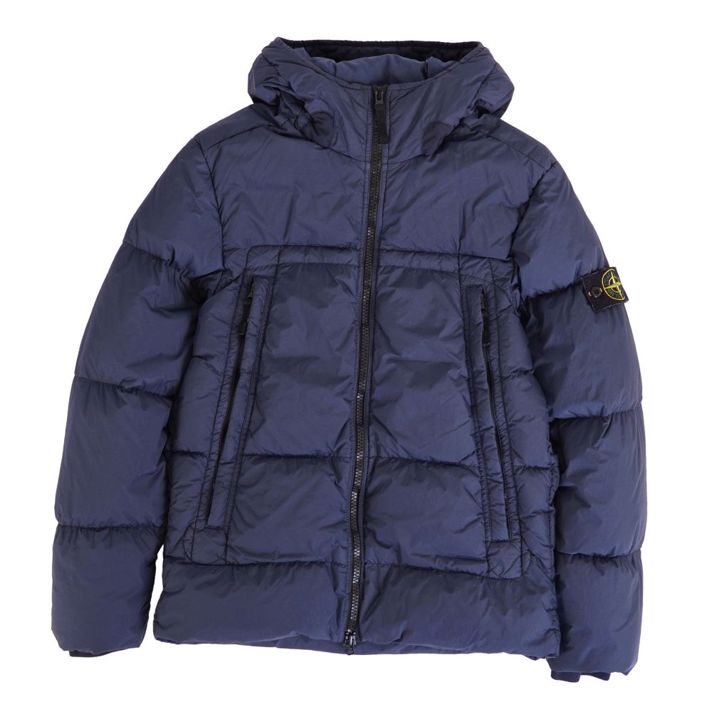 【美品】ストーンアイランド STONE ISLAND ジャケット 20AW GARMENT DYED CRINKLE REPS DOWN ダウンジャケット ナイロン ジップアップ アウター メンズ S ネイビー【中古】｜MODEST LORD 仙台 店