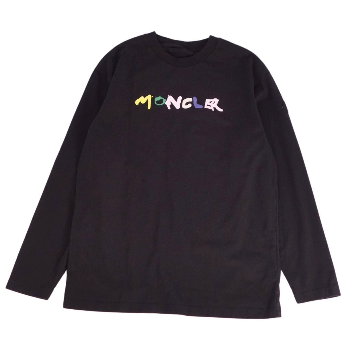 【極美品】モンクレール MONCLER 2023年 Tシャツ カットソー ロングスリーブ 長袖 ロゴ コットン トップス メンズ M ブラック【中古】 28,399円