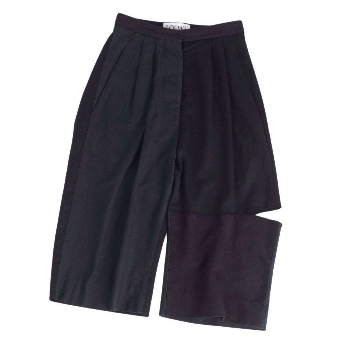 【美品】ロエベ LOEWE パンツ ワイドパンツ ウール ボトムス レディース イタリア製 32 ブラック【中古】｜MODEST LORD 仙台 店
