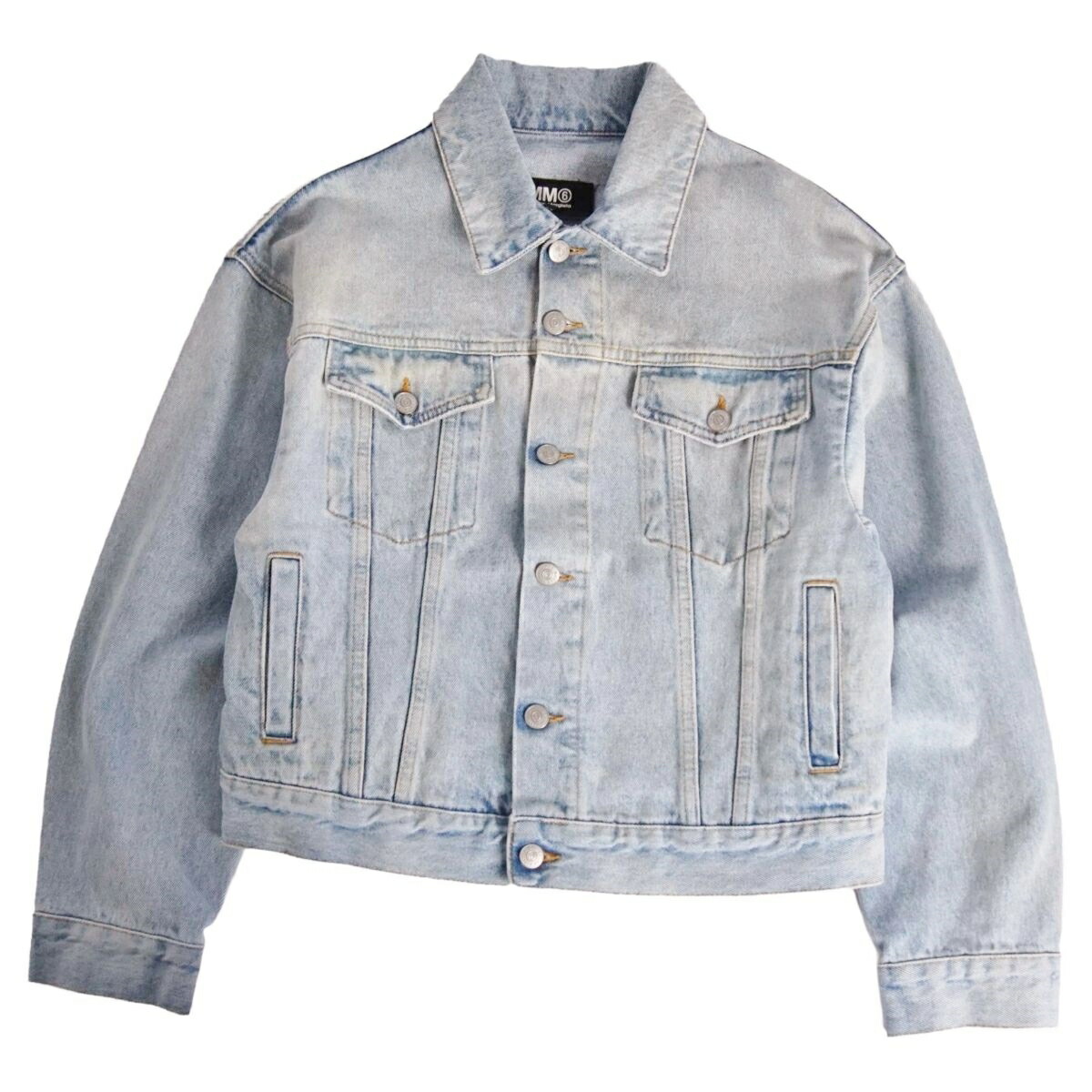【美品】メゾンマルジェラ Maison Margiela 上衣 2023 ジーンズ上衣 綿織物 アウター レディース  36(XS好いかげんに) インディゴブルー【中古】