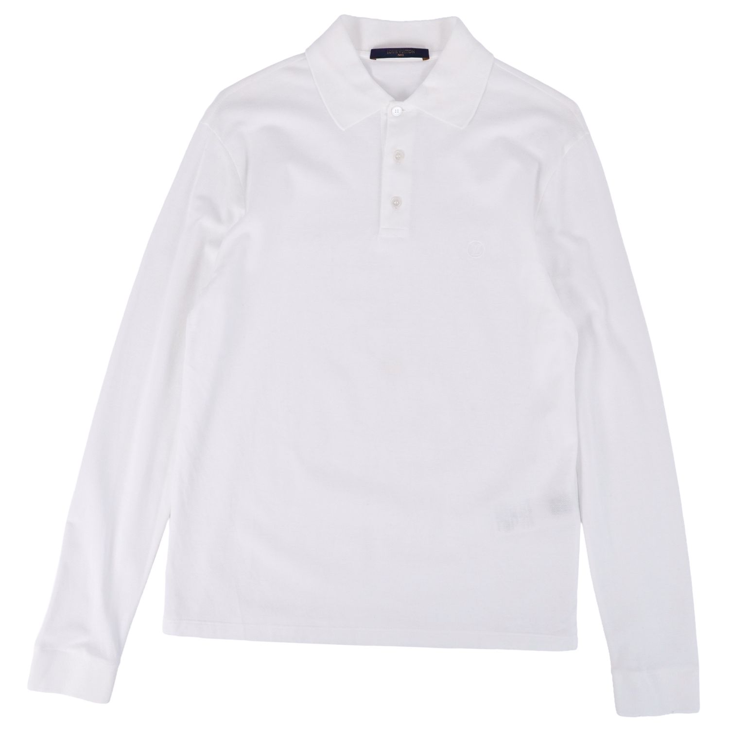 【極美品】ルイヴィトン LOUIS VUITTON シャツ 2019 ポロシャツ 鹿の子 サークルロゴ ロングスリーブ 長袖 コットン トップス メンズ イタリア製 XS ホワイト【中古】|MODEST LORD 仙台 店