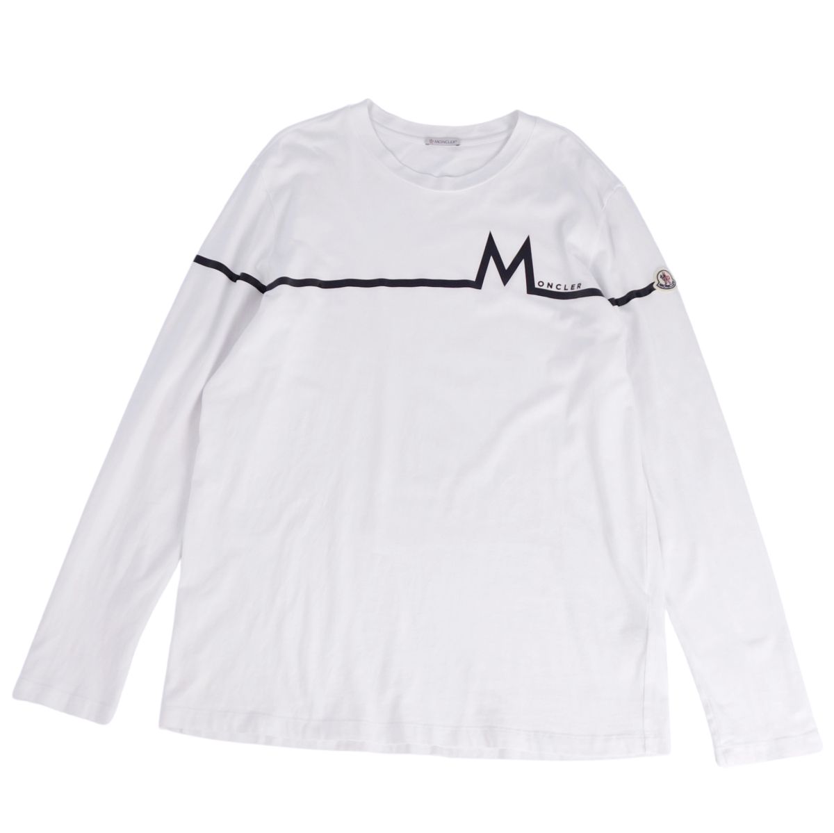 【美品】モンクレール MONCLER Tシャツ 2021 カットソー ロングスリーブ 長袖 コットン トップス メンズ XL ホワイト【中古】|MODEST LORD 仙台 店