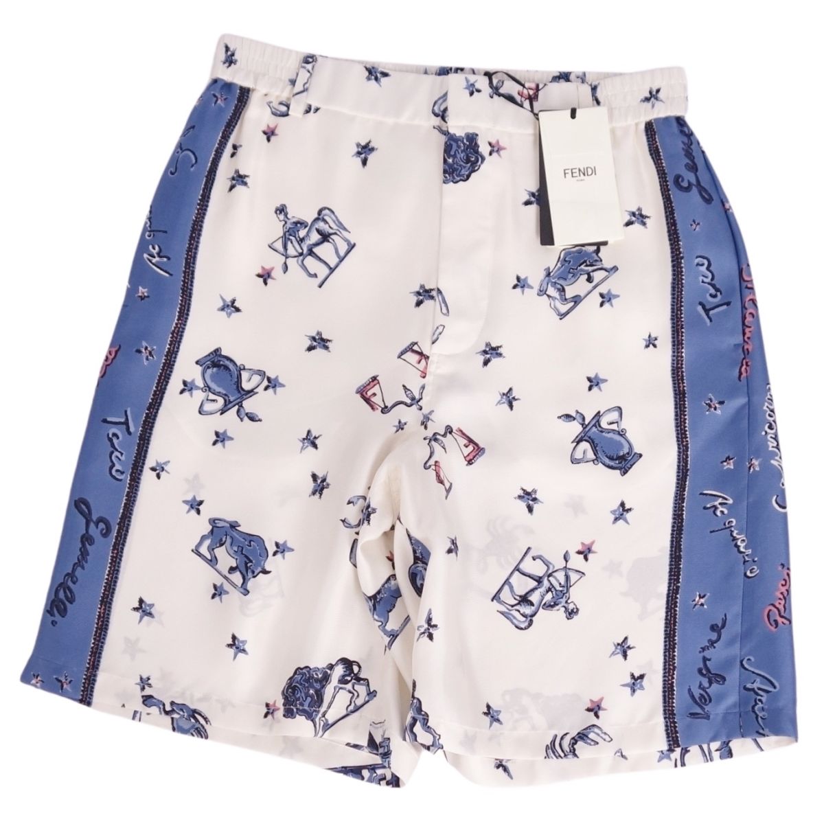 美品・近年★フェンディ　ズッカ　パンツ　コットン　金ボタン　レディース　38 美品・近年☆フェンディ ズッカ パンツ コットン 金ボタン