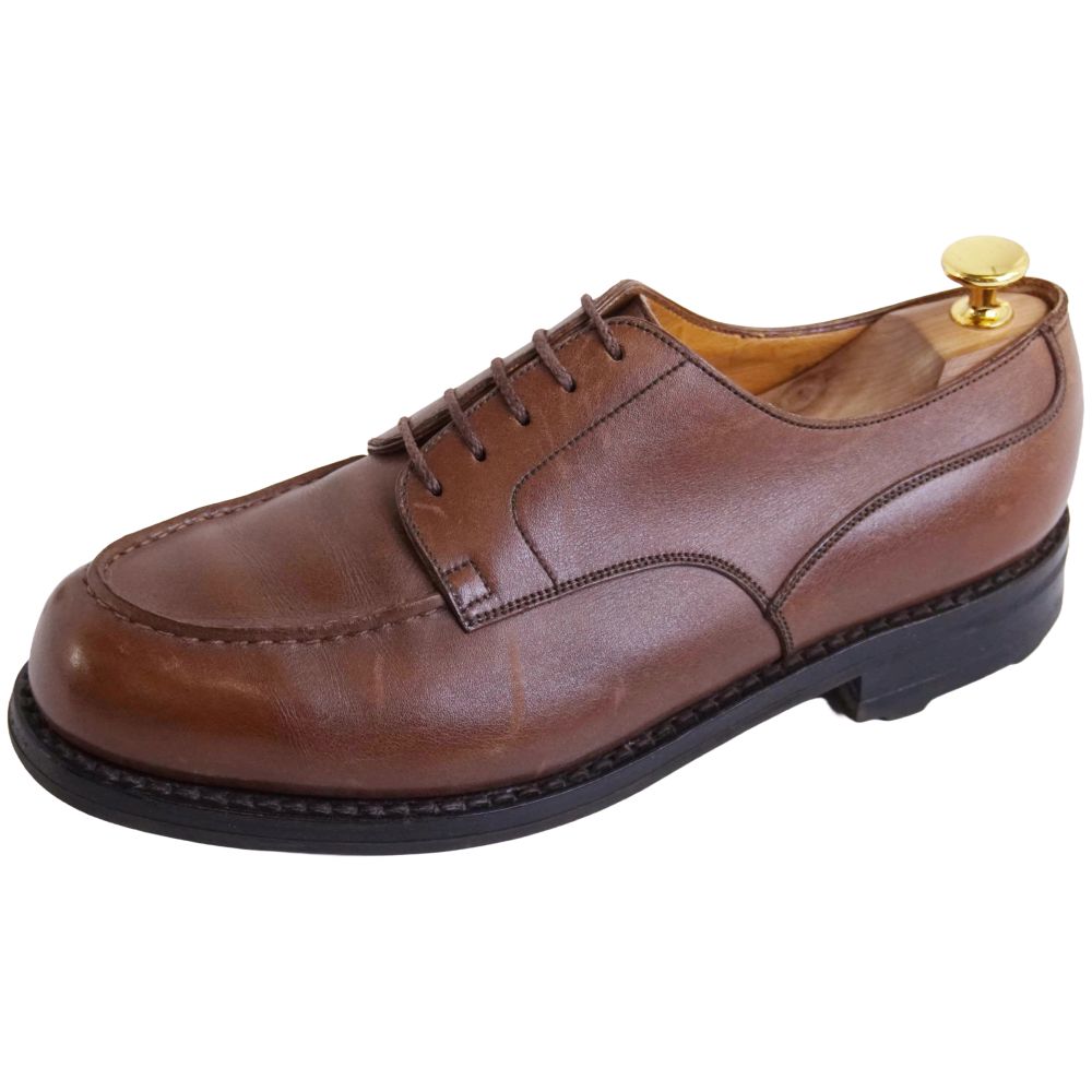 ジェイエムウエストン J.M. WESTON レザーシューズ Golf ゴルフ 641 ダービーシューズ ビジネスシューズ 革靴 メンズ 7.5E(27cm相当) ブラウン【中古】