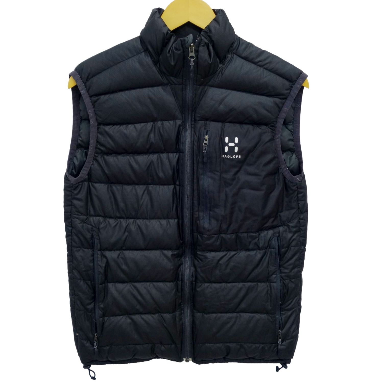 ホグロフス HAGLOFS ダウン ベスト メンズ S ブラック アウトドア キャンプ アウター トップス ウエア【中古】