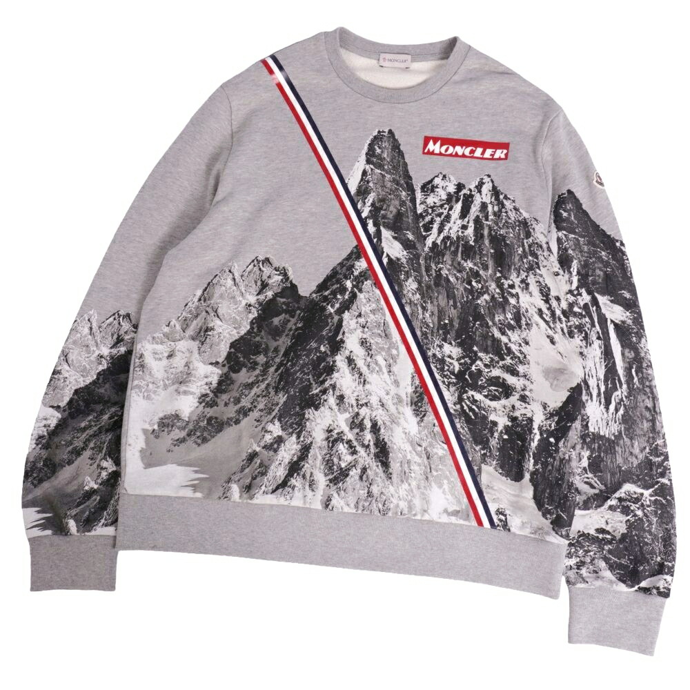 【極美品】モンク軌跡 MONCLER 汗水 2019 調教師 ロング衣袂 長袖 綿織物 トップス メンズ XXL 薄墨色【中古】