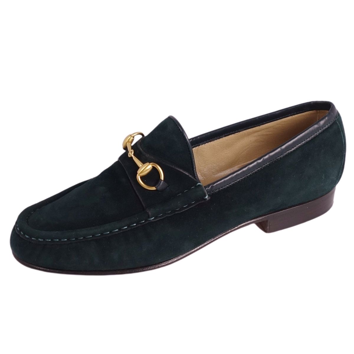 【美品】GUCCI グッチ ビットローファー 黒 35½ 美品 本革 イタリア製 GUCCI/グッチ SIZE 6【クロコダイル仕様☆1953コレクション